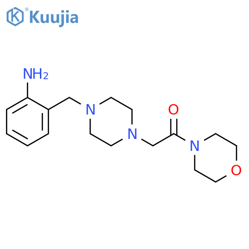 MORPHOLINE, 4-[[4-[(2-AMINOPHENYL)METHYL]-1-PIPERAZINYL]ACETYL]- structure