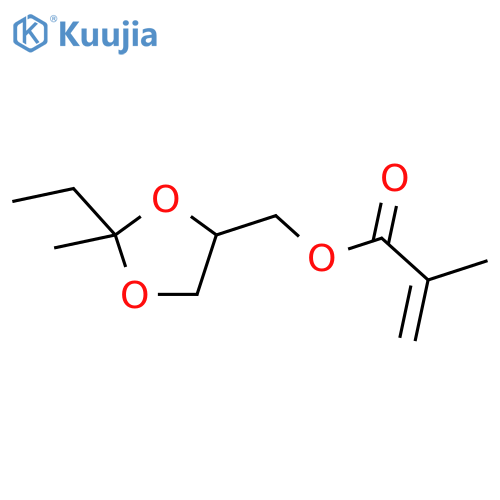 2-Propenoic acid, 2-methyl-, (2-ethyl-2-methyl-1,3-dioxolan-4-yl)methylester structure