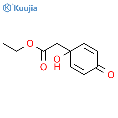 Ethyl 2-(1-hydroxy-4-oxocyclohexa-2,5-dien-1-yl)acetate structure