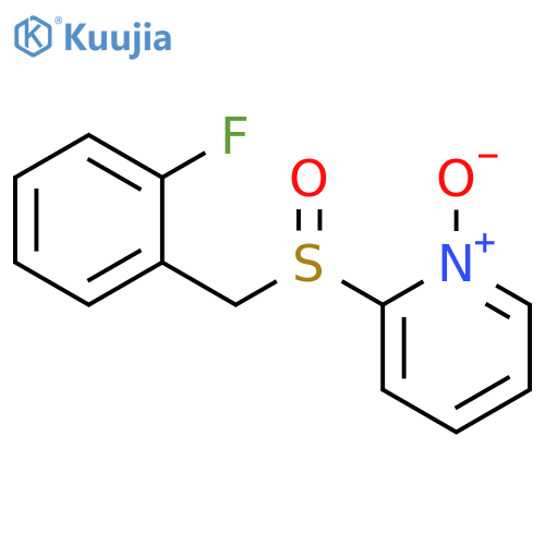 Pyridine, 2-[[(2-fluorophenyl)methyl]sulfinyl]-, 1-oxide structure
