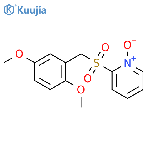 Pyridine, 2-[[(2,5-dimethoxyphenyl)methyl]sulfonyl]-, 1-oxide structure