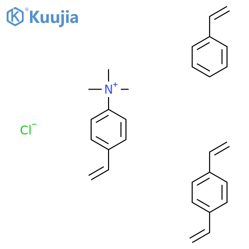 1,4-Bis(ethenyl)benzene;(4-ethenylphenyl)-trimethylazanium;styrene;chloride structure