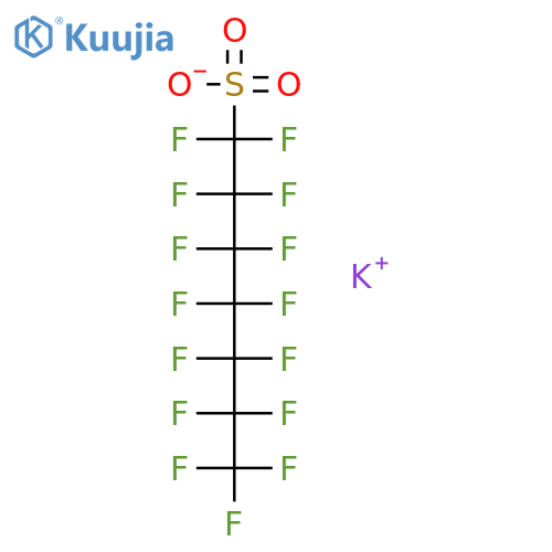 1-Heptanesulfonic acid,1,1,2,2,3,3,4,4,5,5,6,6,7,7,7-pentadecafluoro-, potassium salt (1:1) structure