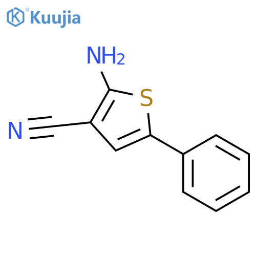 2-amino-5-phenylthiophene-3-carbonitrile structure