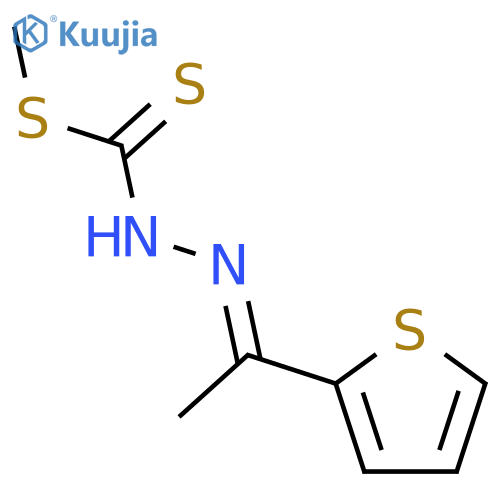 Hydrazinecarbodithioicacid, 2-[1-(2-thienyl)ethylidene]-, methyl ester structure