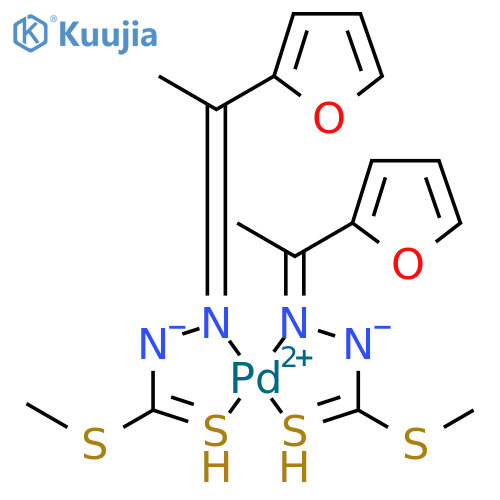 Palladium, bis[methyl [1-(2-furanyl)ethylidene]hydrazinecarbodithioato-N2,S']- (9CI) structure