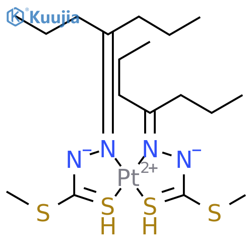 Platinum, bis[methyl (1-propylbutylidene)hydrazinecarbodithioato-N2,S']- (9CI) structure