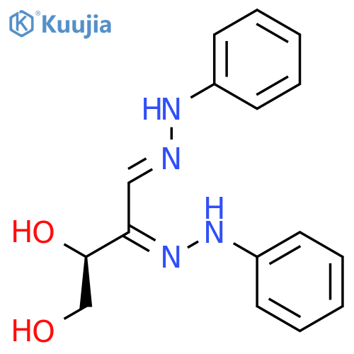 Butanal, 3,4-dihydroxy-2-(phenylhydrazono)-, phenylhydrazone, (S)- structure