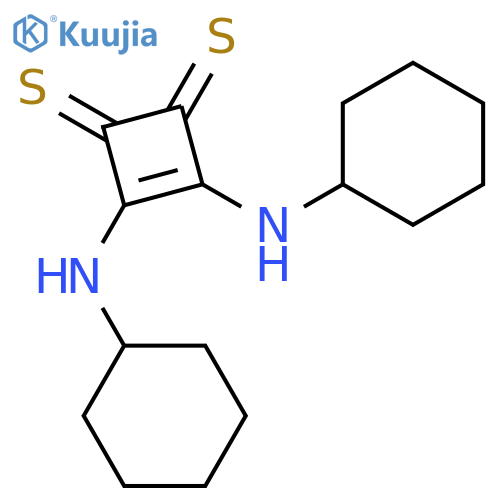 3-Cyclobutene-1,2-dithione, 3,4-bis(cyclohexylamino)- structure