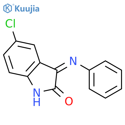 (3Z)-5-Chloro-3-(phenylimino)-1,3-dihydro-2H-indol-2-one structure