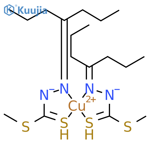 Copper, bis[methyl (1-propylbutylidene)hydrazinecarbodithioato-N2,S']- (9CI) structure