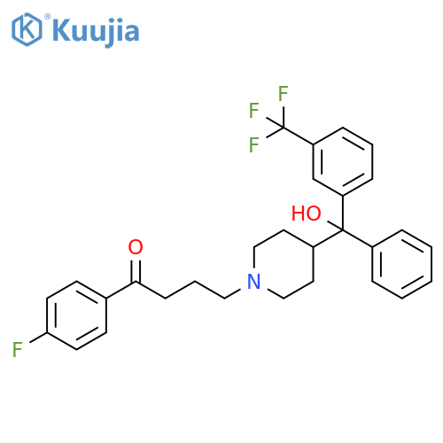 1-Butanone,1-(4-fluorophenyl)-4-[4-[hydroxyphenyl[3-(trifluoromethyl)phenyl]methyl]-1-piperidinyl]- structure