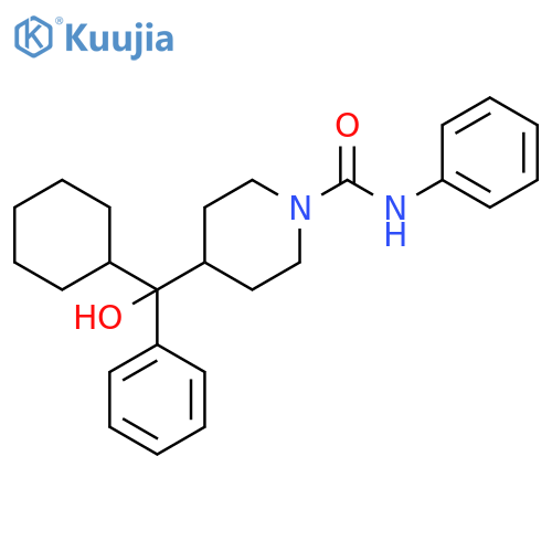 1-Piperidinecarboxamide, 4-(cyclohexylhydroxyphenylmethyl)-N-phenyl- structure