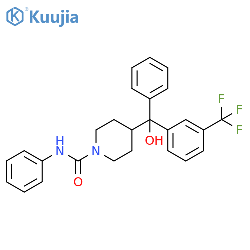 1-Piperidinecarboxamide,4-[hydroxyphenyl[3-(trifluoromethyl)phenyl]methyl]-N-phenyl- structure
