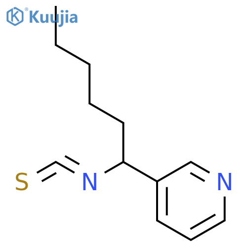 Pyridine, 3-(1-isothiocyanatohexyl)- structure