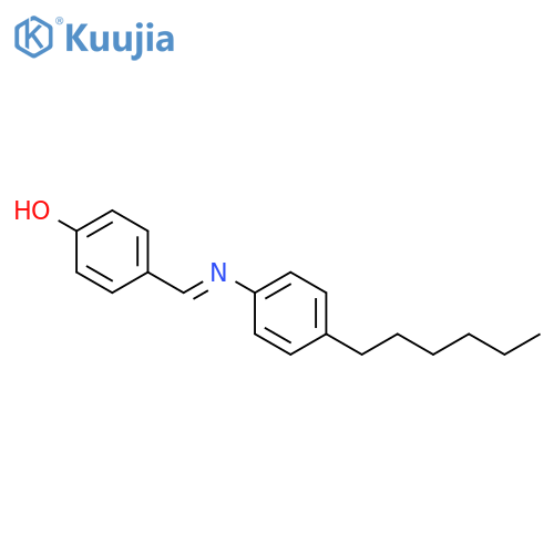 Phenol, 4-[[(4-hexylphenyl)imino]methyl]- structure
