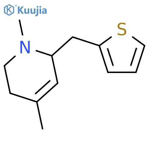 Pyridine, 1,2,5,6-tetrahydro-1,4-dimethyl-2-(2-thienylmethyl)- structure