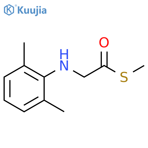 Ethanethioic acid, [(2,6-dimethylphenyl)amino]-, S-methyl ester structure