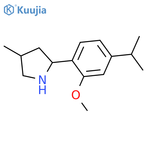 Pyrrolidine, 2-[2-methoxy-4-(1-methylethyl)phenyl]-4-methyl- (9ci) structure