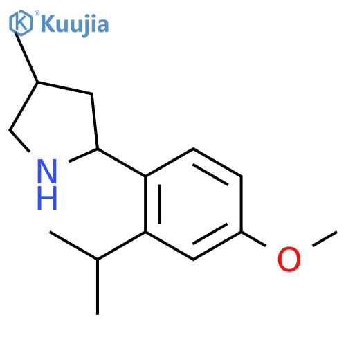 Pyrrolidine, 2-[4-methoxy-2-(1-methylethyl)phenyl]-4-methyl- (9ci) structure