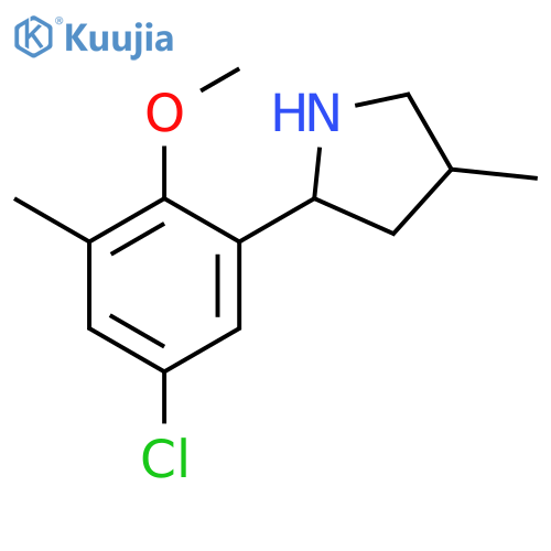 Pyrrolidine, 2-(5-chloro-2-methoxy-3-methylphenyl)-4-methyl- (9ci) structure