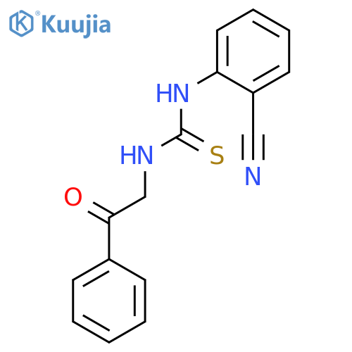 THIOUREA, N-(2-CYANOPHENYL)-N'-(2-OXO-2-PHENYLETHYL)- structure