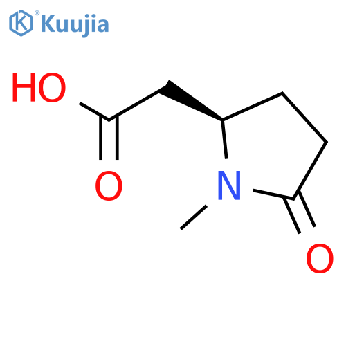 2-(2R)-1-methyl-5-oxopyrrolidin-2-ylacetic acid structure