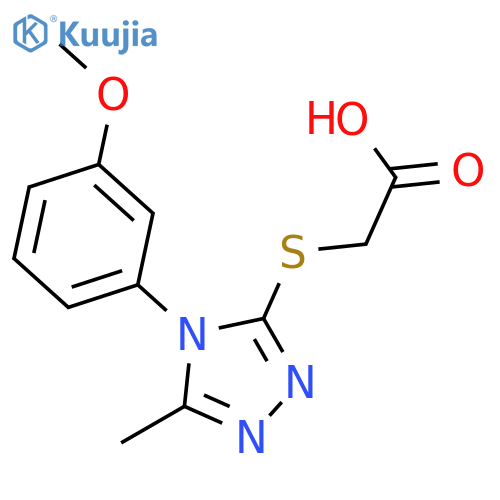 2-{4-(3-Methoxyphenyl)-5-methyl-4H-1,2,4-triazol-3-ylsulfanyl}acetic Acid structure