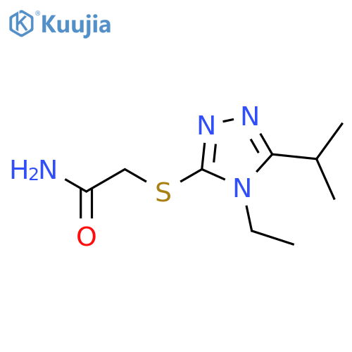 Acetamide, 2-[[4-ethyl-5-(1-methylethyl)-4H-1,2,4-triazol-3-yl]thio]- (9CI) structure