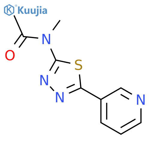 N-methyl-n-[5-(3-pyridinyl)-1,3,4-thiadiazol-2-yl]acetamide structure