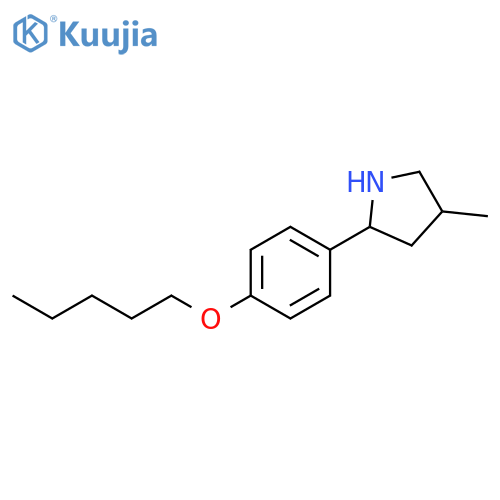 Pyrrolidine, 4-methyl-2-[4-(pentyloxy)phenyl]- (9ci) structure