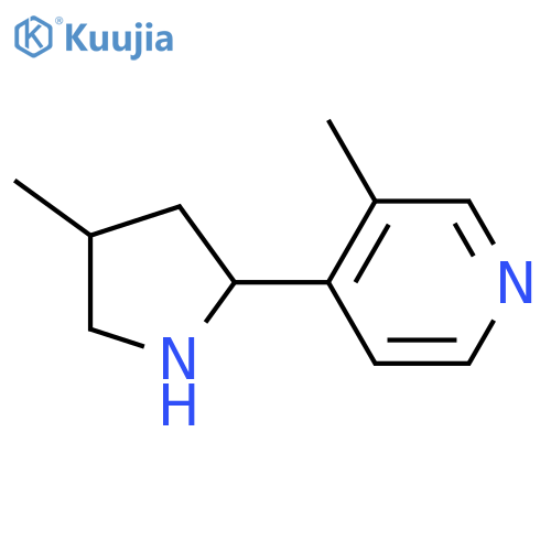 Pyridine, 3-methyl-4-(4-methyl-2-pyrrolidinyl)-(9ci) structure