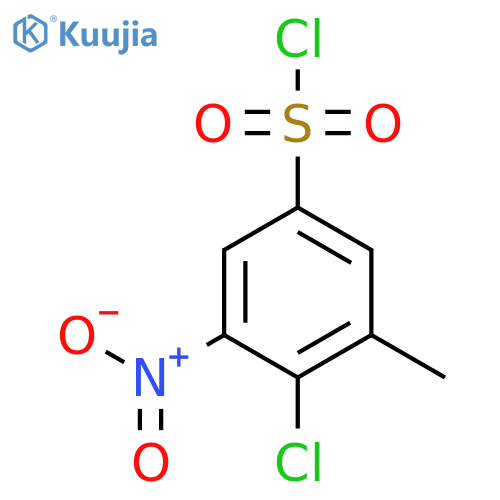 4-chloro-3-methyl-5-nitrobenzene-1-sulfonyl chloride structure
