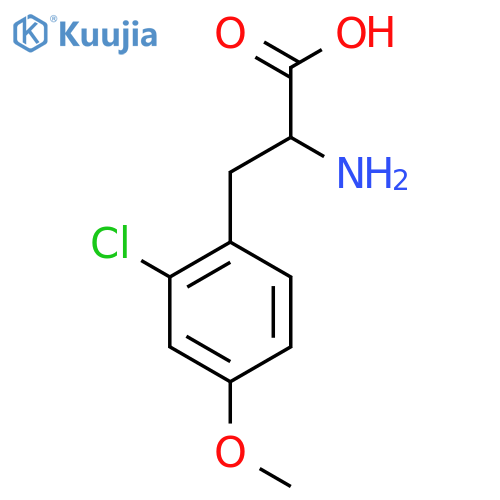 2-amino-3-(2-chloro-4-methoxyphenyl)propanoic acid structure