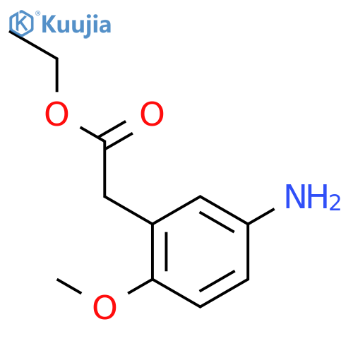 BENZENEACETIC ACID, 5-AMINO-2-METHOXY-, ETHYL ESTER structure