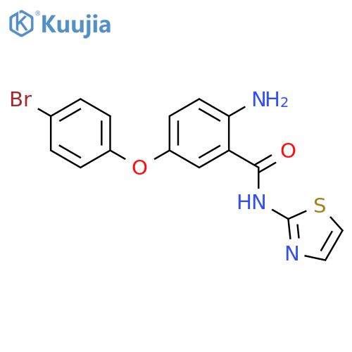 Benzamide, 2-amino-5-(4-bromophenoxy)-N-2-thiazolyl- structure