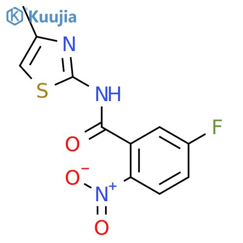 Benzamide, 5-fluoro-N-(4-methyl-2-thiazolyl)-2-nitro- structure