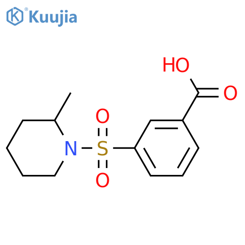 3-(2-Methylpiperidin-1-yl)sulfonylbenzoic Acid structure