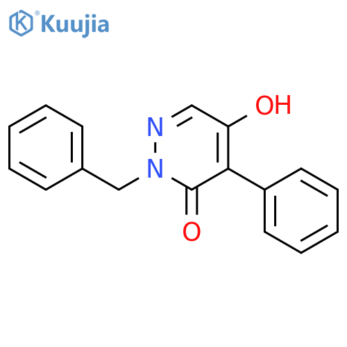 3(2H)-PYRIDAZINONE, 5-HYDROXY-4-PHENYL-2-(PHENYLMETHYL)- structure
