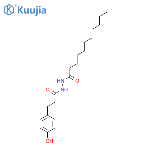 Benzenepropanoic acid, 4-hydroxy-, 2-(1-oxododecyl)hydrazide structure