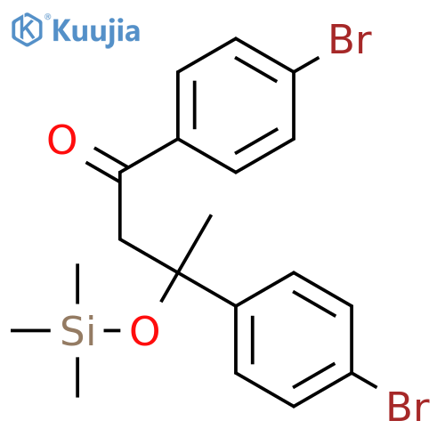 1-Butanone, 1,3-bis(4-bromophenyl)-3-[(trimethylsilyl)oxy]- structure