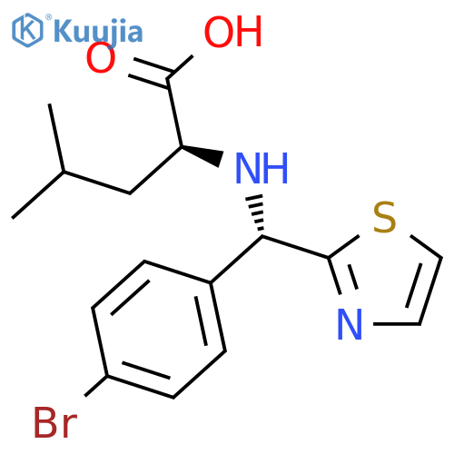 L-Leucine, N-[(S)-(4-bromophenyl)-2-thiazolylmethyl]- structure