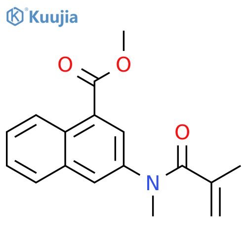 1-Naphthalenecarboxylic acid,3-[methyl(2-methyl-1-oxo-2-propenyl)amino]-, methyl ester structure