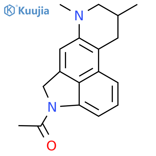 INDOLO[4,3-FG]QUINOLINE, 4-ACETYL-4,5,7,8,9,10-HEXAHYDRO-7,9-DIMETHYL- structure