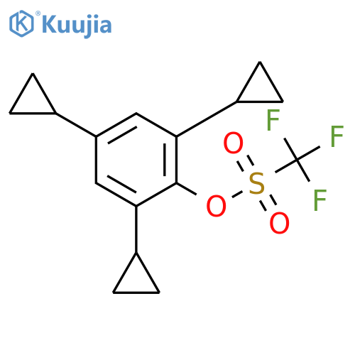 Methanesulfonic acid, trifluoro-, 2,4,6-tricyclopropylphenyl ester structure