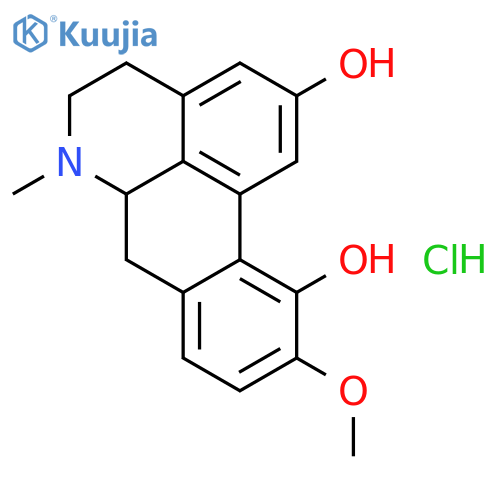 (6ar)-10-methoxy-6-methyl-5,6,6a,7-tetrahydro-4h-dibenzo[de,g]quinoline-2,11-diol;hydrochloride structure