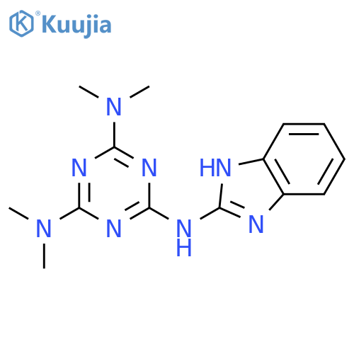 N~6~-(1H-benzimidazol-2-yl)-N~2~,N~2~,N~4~,N~4~-tetramethyl-1,3,5-triazine-2,4,6-triamine structure
