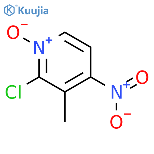 Pyridine, 2-chloro-3-methyl-4-nitro-, 1-oxide structure