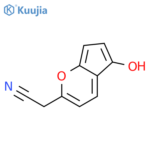 7-Benzofuranacetonitrile, 5-hydroxy- structure
