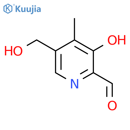 2-Pyridinecarboxaldehyde, 3-hydroxy-5-(hydroxymethyl)-4-methyl- structure